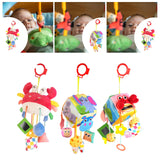 Maxbell Nursery Crib Mobile Pull String Activity Toy for Baby Shower Travel Style A