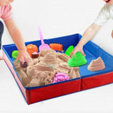 Maxbell Kids Sandbox Tray Reusable Easy to Clean Smooth Foldable Kids Sand Tray Kids