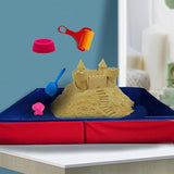 Maxbell Kids Sandbox Tray Reusable Easy to Clean Smooth Foldable Kids Sand Tray Kids