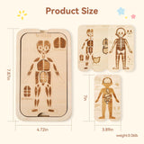 Maxbell Wooden Body Puzzle Portable Decor Jigsaw for Children's Day Travel Preschool