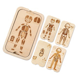 Maxbell Wooden Body Puzzle Portable Decor Jigsaw for Children's Day Travel Preschool
