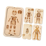 Maxbell Wooden Body Puzzle Portable Decor Jigsaw for Children's Day Travel Preschool