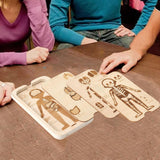 Maxbell Wooden Body Puzzle Portable Decor Jigsaw for Children's Day Travel Preschool