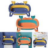 Maxbell Folding Baby Bath Tub Lovely Baby Shower Basin for Baby Shower Gift Bathroom Deep Blue