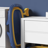 Maxbell Folding Baby Bath Tub Lovely Baby Shower Basin for Baby Shower Gift Bathroom Deep Blue