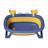 Maxbell Folding Baby Bath Tub Lovely Baby Shower Basin for Baby Shower Gift Bathroom Deep Blue