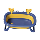 Maxbell Folding Baby Bath Tub Lovely Baby Shower Basin for Baby Shower Gift Bathroom Deep Blue