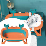 Maxbell Folding Baby Bath Tub Lovely Baby Shower Basin for Baby Shower Gift Bathroom Orange