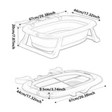 Maxbell Folding Baby Bath Tub Lovely Baby Shower Basin for Baby Shower Gift Bathroom Orange