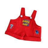 Maxbell Mini Doll Clothes Stylish Party Favors Festival Gift Decoration Doll Outfits Red Overalls