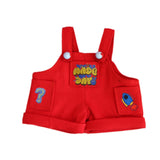 Maxbell Mini Doll Clothes Stylish Party Favors Festival Gift Decoration Doll Outfits Red Overalls