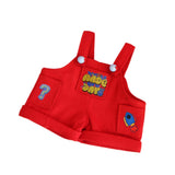 Maxbell Mini Doll Clothes Stylish Party Favors Festival Gift Decoration Doll Outfits Red Overalls