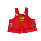 Maxbell Mini Doll Clothes Stylish Party Favors Festival Gift Decoration Doll Outfits Red Overalls