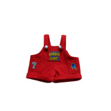 Maxbell Mini Doll Clothes Stylish Party Favors Festival Gift Decoration Doll Outfits Red Overalls