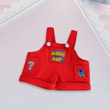 Maxbell Mini Doll Clothes Stylish Party Favors Festival Gift Decoration Doll Outfits Red Overalls