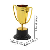 Maxbell 10Pcs Mini Award Trophies Cup Small Trophy for Appreciation Gifts Game Prize Gold