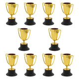 Maxbell 10Pcs Mini Award Trophies Cup Small Trophy for Appreciation Gifts Game Prize Gold