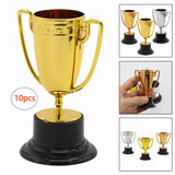 Maxbell 10Pcs Mini Award Trophies Cup Small Trophy for Appreciation Gifts Game Prize Gold