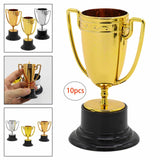 Maxbell 10Pcs Mini Award Trophies Cup Small Trophy for Appreciation Gifts Game Prize Gold