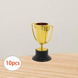 Maxbell 10Pcs Mini Award Trophies Cup Small Trophy for Appreciation Gifts Game Prize Gold