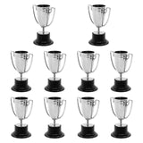 Maxbell 10Pcs Mini Award Trophies Cup Small Trophy for Appreciation Gifts Game Prize Argent