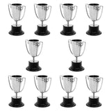 Maxbell 10Pcs Mini Award Trophies Cup Small Trophy for Appreciation Gifts Game Prize Argent