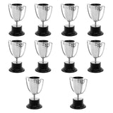 Maxbell 10Pcs Mini Award Trophies Cup Small Trophy for Appreciation Gifts Game Prize Argent
