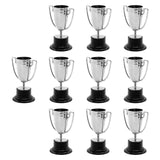 Maxbell 10Pcs Mini Award Trophies Cup Small Trophy for Appreciation Gifts Game Prize Argent