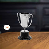 Maxbell 10Pcs Mini Award Trophies Cup Small Trophy for Appreciation Gifts Game Prize Argent