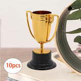 Maxbell 10Pcs Mini Award Trophies Cup Small Trophy for Appreciation Gifts Game Prize copper color
