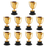 Maxbell 10Pcs Mini Award Trophies Cup Small Trophy for Appreciation Gifts Game Prize copper color