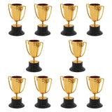 Maxbell 10Pcs Mini Award Trophies Cup Small Trophy for Appreciation Gifts Game Prize copper color