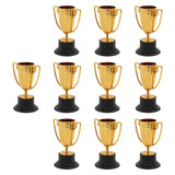 Maxbell 10Pcs Mini Award Trophies Cup Small Trophy for Appreciation Gifts Game Prize copper color