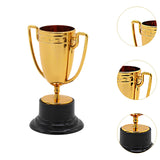 Maxbell 10Pcs Mini Award Trophies Cup Small Trophy for Appreciation Gifts Game Prize copper color