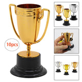 Maxbell 10Pcs Mini Award Trophies Cup Small Trophy for Appreciation Gifts Game Prize copper color