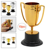 Maxbell 10Pcs Mini Award Trophies Cup Small Trophy for Appreciation Gifts Game Prize copper color
