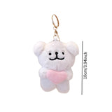 Maxbell Plush Doll Pendant Lightweight Character Ornament for Kids Adults Gifts Idea pink heart