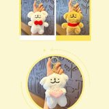 Maxbell Plush Doll Pendant Lightweight Character Ornament for Kids Adults Gifts Idea pink heart