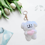 Maxbell Plush Doll Pendant Lightweight Character Ornament for Kids Adults Gifts Idea pink heart