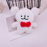 Maxbell Plush Doll Pendant Lightweight Character Ornament for Kids Adults Gifts Idea red bow tie