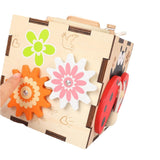 Maxbell Kids Activity Cube Wooden Sensory Toy for 1 2 3 Year Old Boys Girls Children Ladybug
