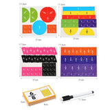 Maxbell Magnetic Fraction Tiles Logical Thinking Skills Math Toys Math Manipulatives