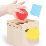 Maxbell Object Permanence Box for Kids Three Shape Color Classification for Children