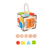 Maxbell Wooden Activity Cube Developmental Learning Toy for Toddlers Kids Boys Girls