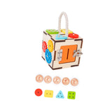 Maxbell Wooden Activity Cube Developmental Learning Toy for Toddlers Kids Boys Girls