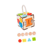 Maxbell Wooden Activity Cube Developmental Learning Toy for Toddlers Kids Boys Girls