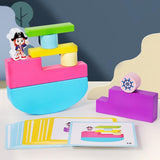 Maxbell Building Blocks Developmental Toys DIY Visual Perception Wood Balance Blocks