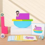 Maxbell Building Blocks Developmental Toys DIY Visual Perception Wood Balance Blocks