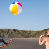 Maxbell Inflatable Beach Ball PVC Novelty Rainbow Beach Ball for Holiday Sports Boys 61cm