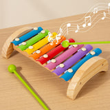 Maxbell 8 Tone Wood Xylophone Hand Knock Piano Toy for Concert Music Lessons Outside